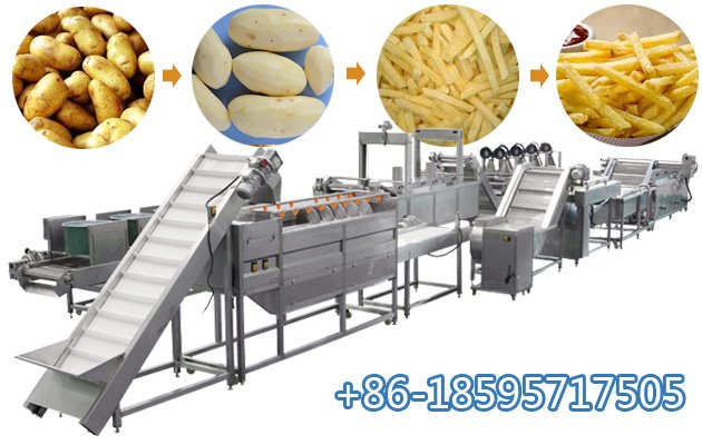 Automatic Frozen French Fries Machine 300 kg/h